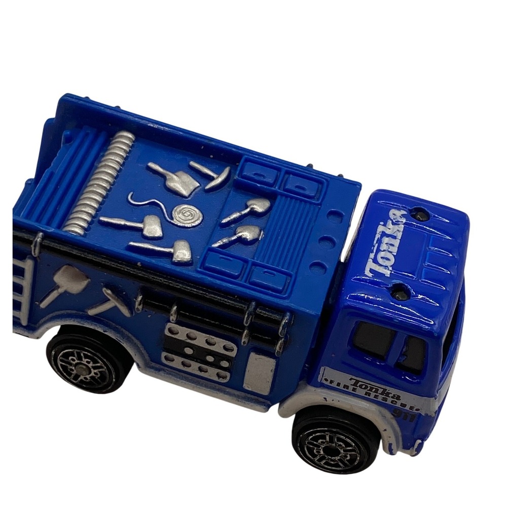 Tonka‎ Fire Rescue 911 Truck Blue Diecast Maisto Emergency Vehicle Vintage Toy